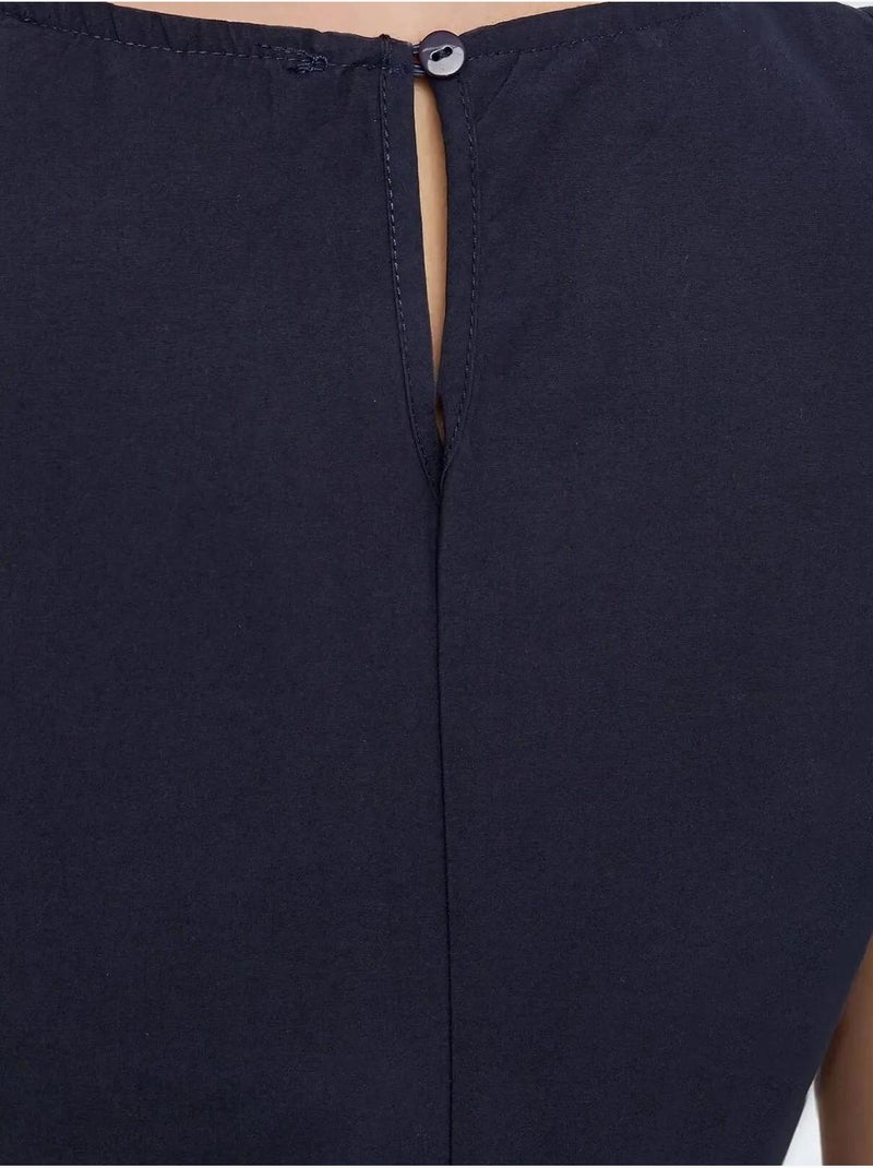 Mixray collection vestido maxi em a com decote redondo e sem mangas hiccup Azul-marinho - Kiabi