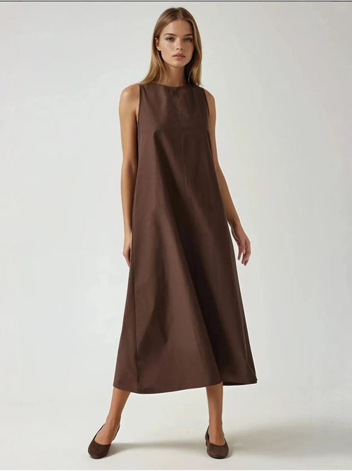 Mixray collection vestido maxi em a com decote redondo e sem mangas hiccup - Kiabi Mixray collection vestido maxi em a com decote redondo e sem mangas hiccup - Kiabi