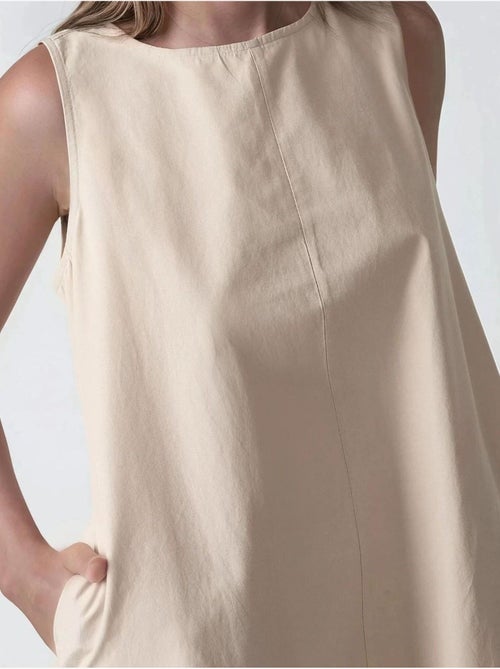 Mixray collection vestido maxi em a com decote redondo e sem mangas hiccup - Kiabi Mixray collection vestido maxi em a com decote redondo e sem mangas hiccup - Kiabi