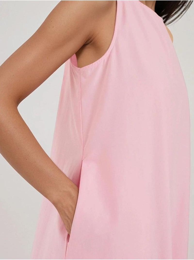 Mixray collection vestido maxi em a com decote redondo e sem mangas hiccup Rosa-claro - Kiabi