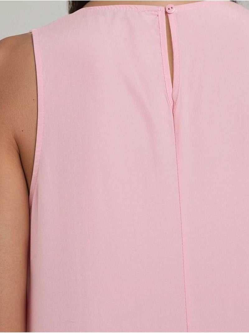Mixray collection vestido maxi em a com decote redondo e sem mangas hiccup Rosa-claro - Kiabi