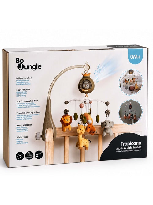 Mobile musical para bebé com projetor, luz de presença e ruído branco | bo jungle - Kiabi Mobile musical para bebé com projetor, luz de presença e ruído branco | bo jungle - Kiabi
