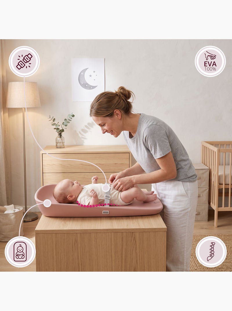 Moby-system baby nest - muda-fraldas macio, seguro e higiénico para bebés Rosa - Kiabi