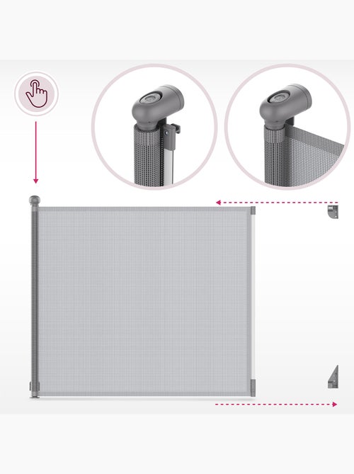 Moby-system safeguard barreira de segurança retrátil para crianças e animais - Kiabi Moby-system safeguard barreira de segurança retrátil para crianças e animais - Kiabi