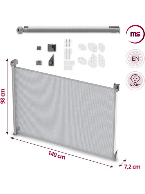 Moby-system stairsafe: barreira retrátil com bloqueio automático para crianças - Kiabi Moby-system stairsafe: barreira retrátil com bloqueio automático para crianças - Kiabi