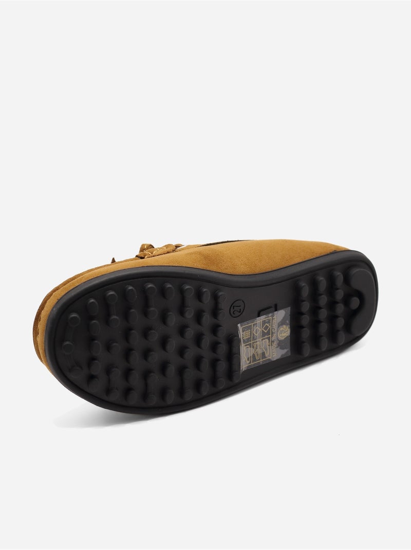 Mocassim alça cruzada Camelo - Kiabi