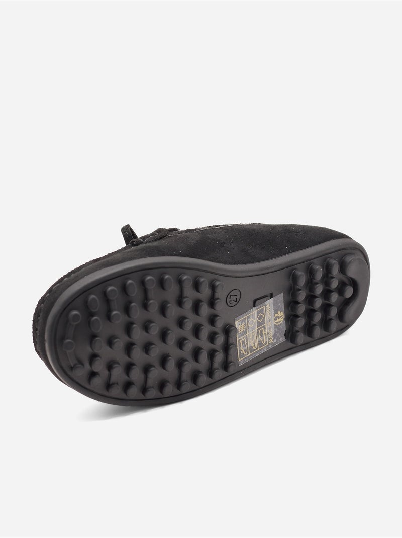 Mocassim alça cruzada Preto - Kiabi