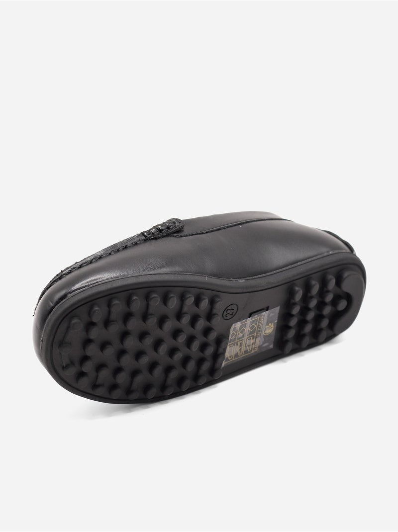 Mocassim alça cruzada Preto - Kiabi
