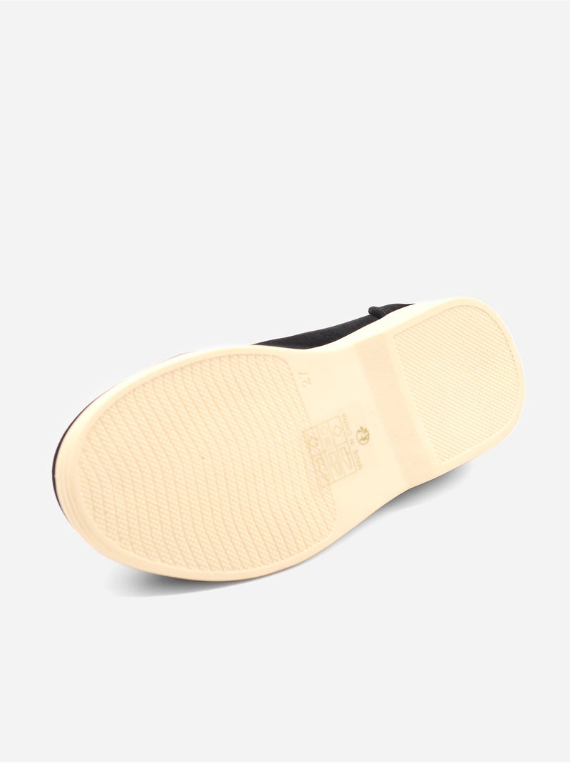 Mocassim alça cruzada Preto - Kiabi