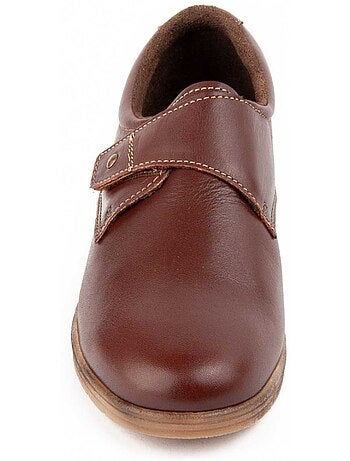Mocassim Com Cunha Couro Natural Purapiel
