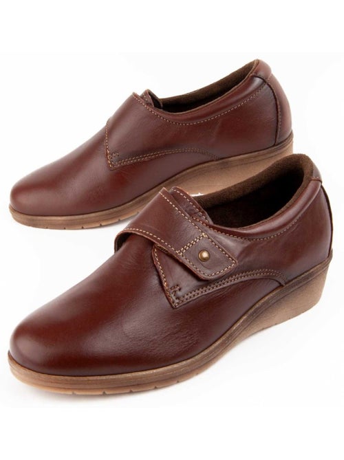 Mocassim Com Cunha Couro Natural Purapiel - Kiabi Mocassim Com Cunha Couro Natural Purapiel - Kiabi