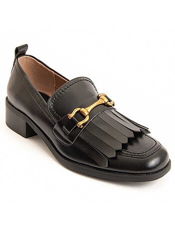 Mocassim Com Salto Material Sintético Montevita