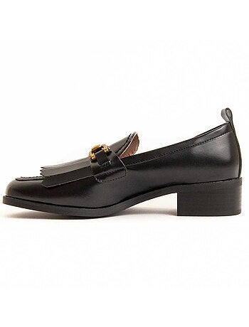 Mocassim Com Salto Material Sintético Montevita