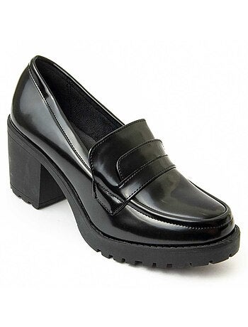 Mocassim Com Salto Material Sintético Montevita