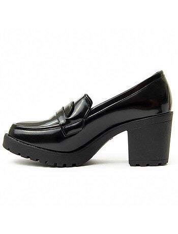 Mocassim Com Salto Material Sintético Montevita