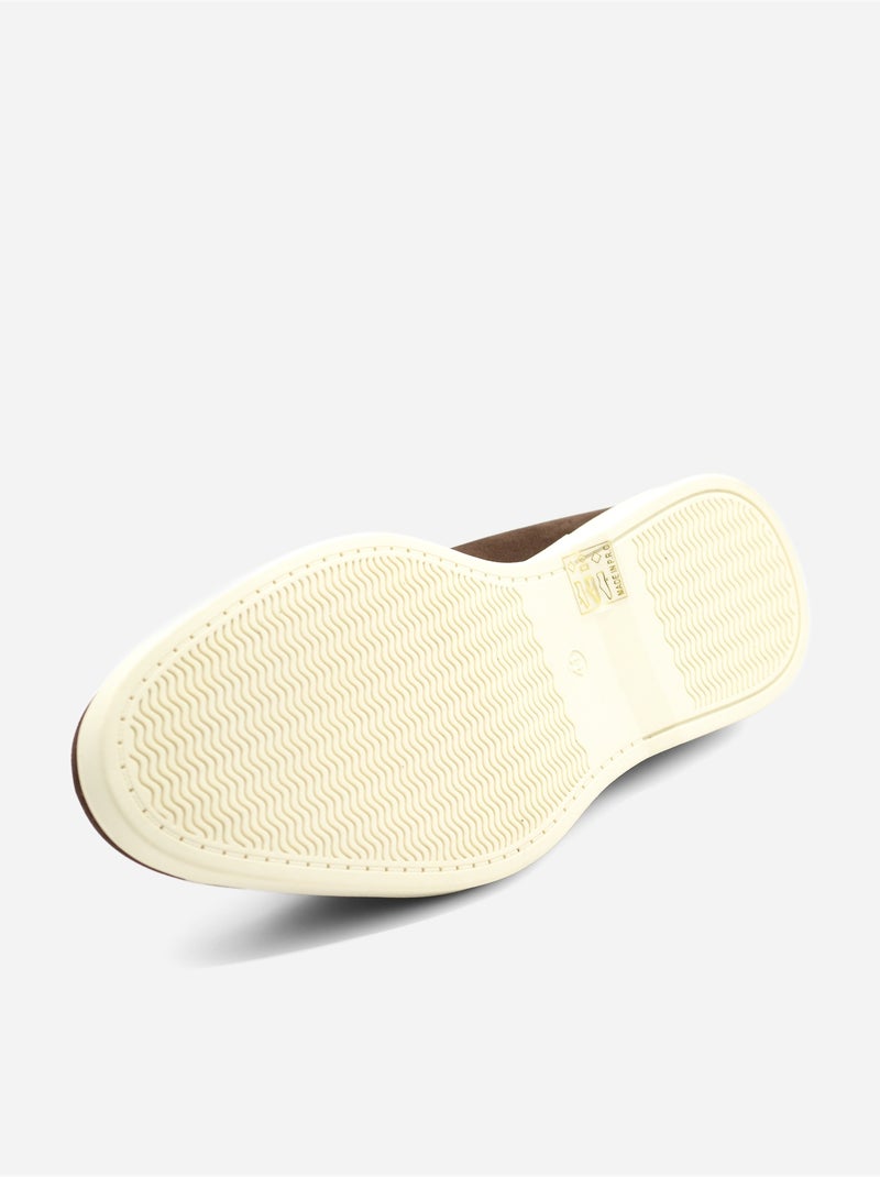 Mocassim couro - Uomo Castanho-escuro - Kiabi