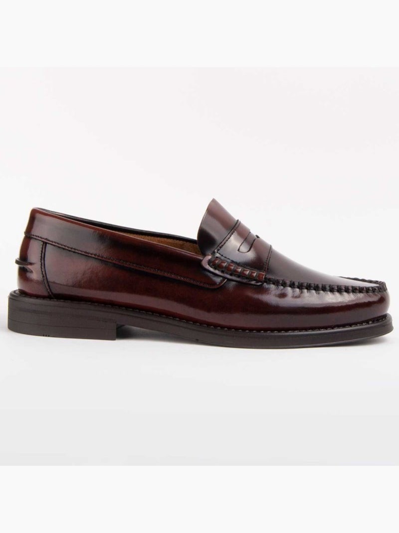 Mocassim Couro Natural Purapiel Castanho - Kiabi