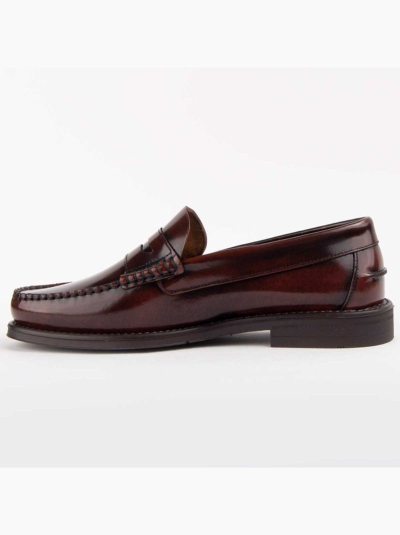 Mocassim Couro Natural Purapiel Castanho - Kiabi