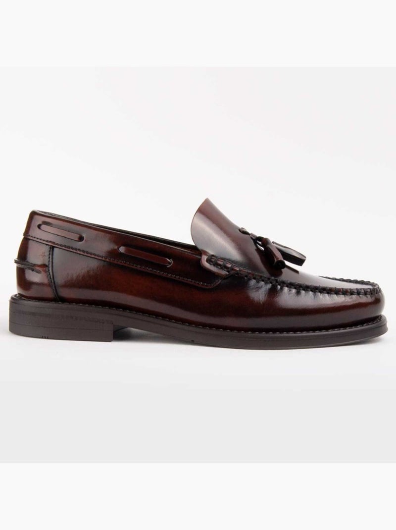 Mocassim Couro Natural Purapiel Castanho - Kiabi