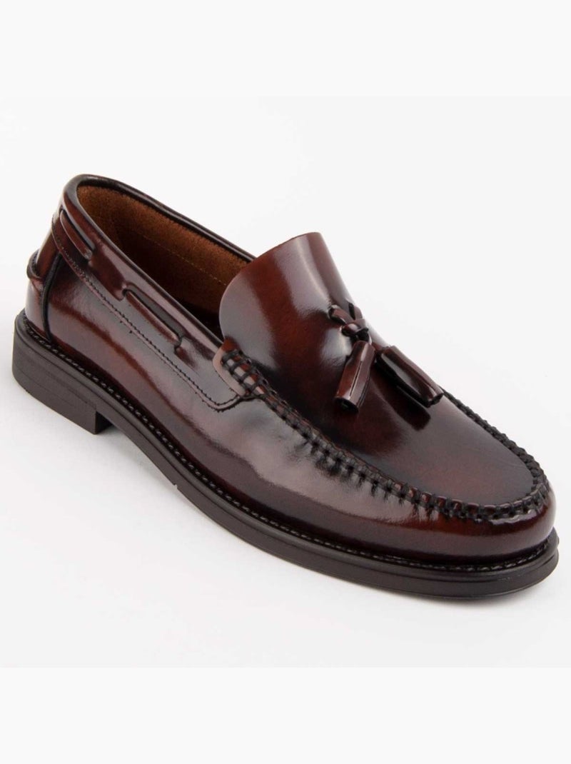 Mocassim Couro Natural Purapiel Castanho - Kiabi