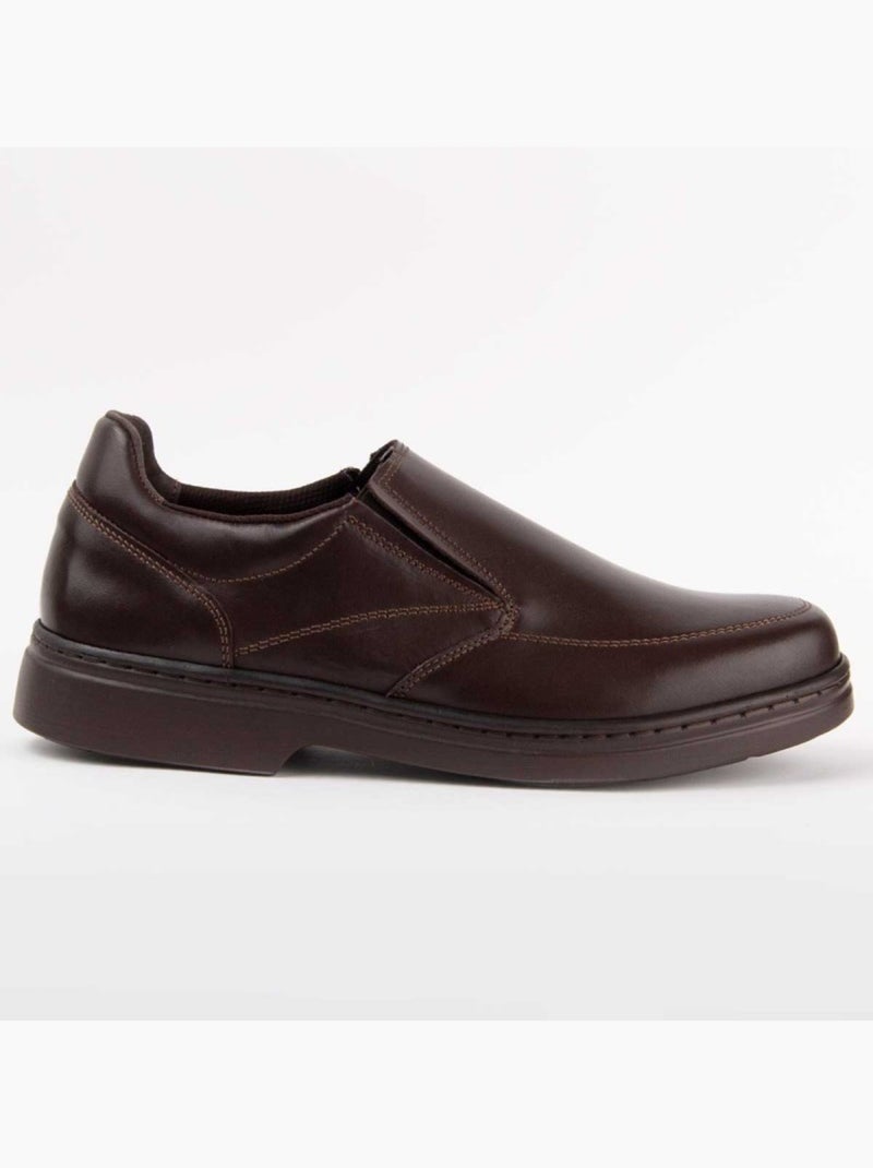 Mocassim Couro Natural Purapiel Castanho - Kiabi
