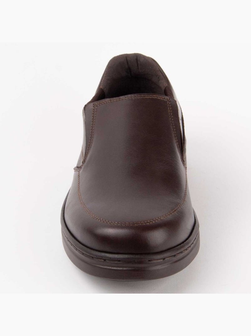 Mocassim Couro Natural Purapiel Castanho - Kiabi