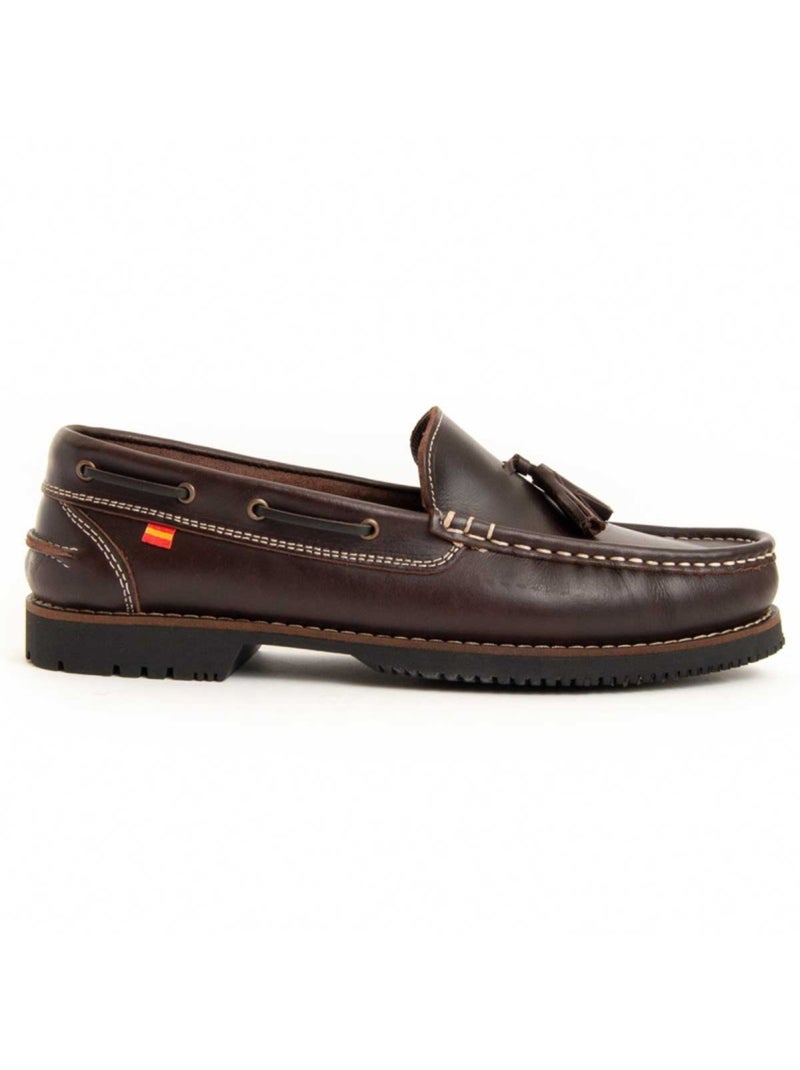 Mocassim Couro Natural Purapiel Castanho - Kiabi