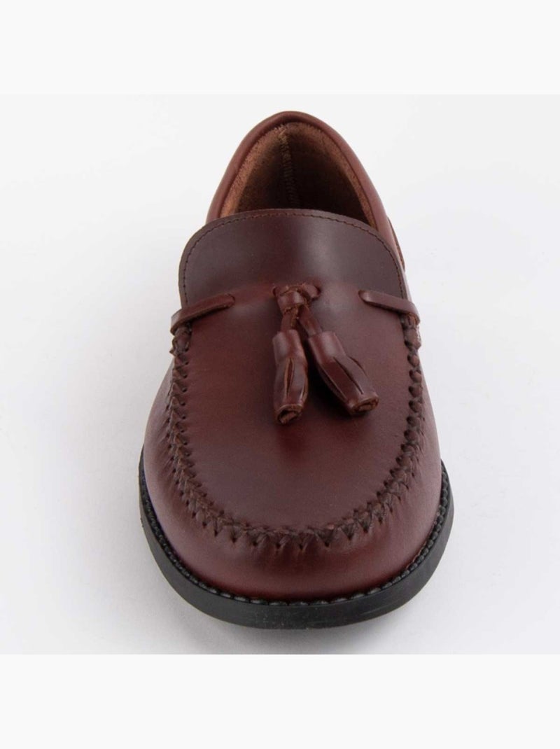 Mocassim Couro Natural Purapiel Castanho - Kiabi