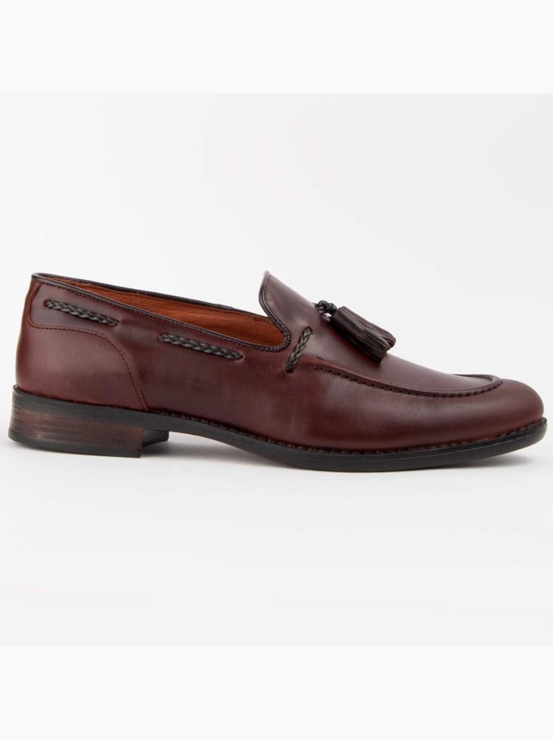 Mocassim Couro Natural Purapiel Castanho - Kiabi