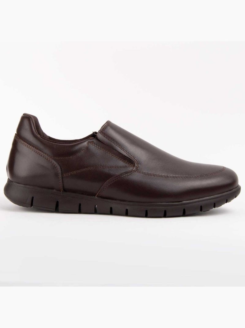 Mocassim Couro Natural Purapiel Castanho - Kiabi
