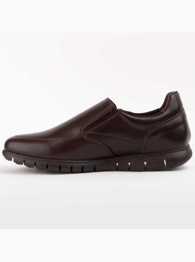 Mocassim Couro Natural Purapiel Castanho - Kiabi