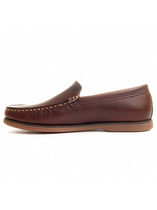 Mocassim couro natural purapiel - Kiabi