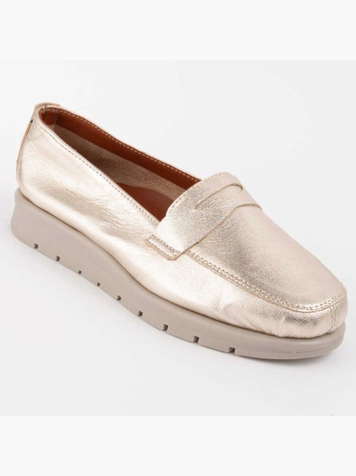 Mocassim Couro Natural Purapiel - Kiabi