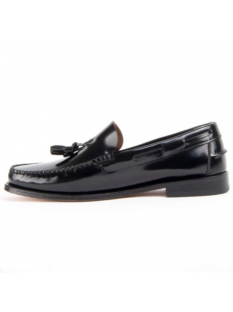 Mocassim Couro Natural Purapiel Preto - Kiabi