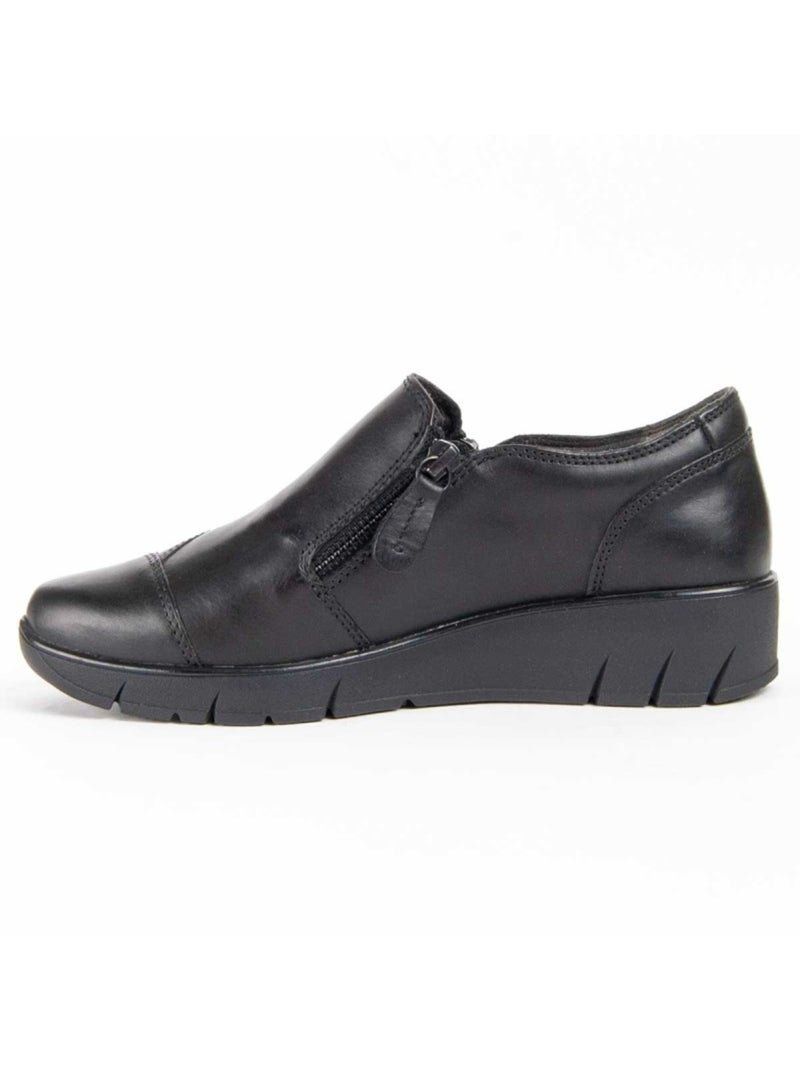 Mocassim Couro Natural Purapiel Preto - Kiabi