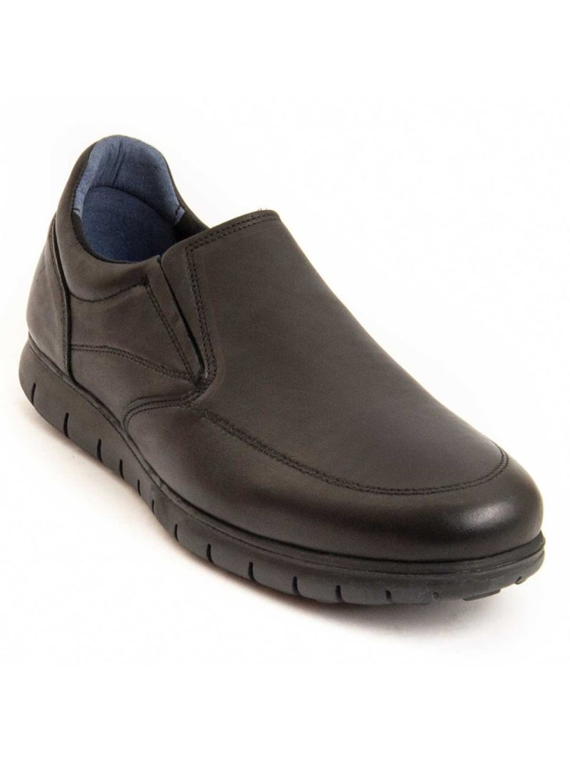 Mocassim Couro Natural Purapiel Preto - Kiabi