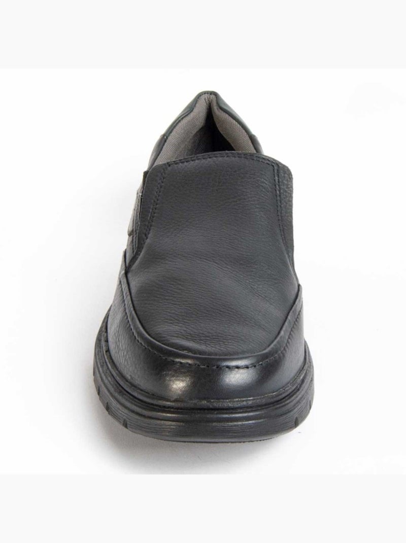Mocassim Couro Natural Purapiel Preto - Kiabi