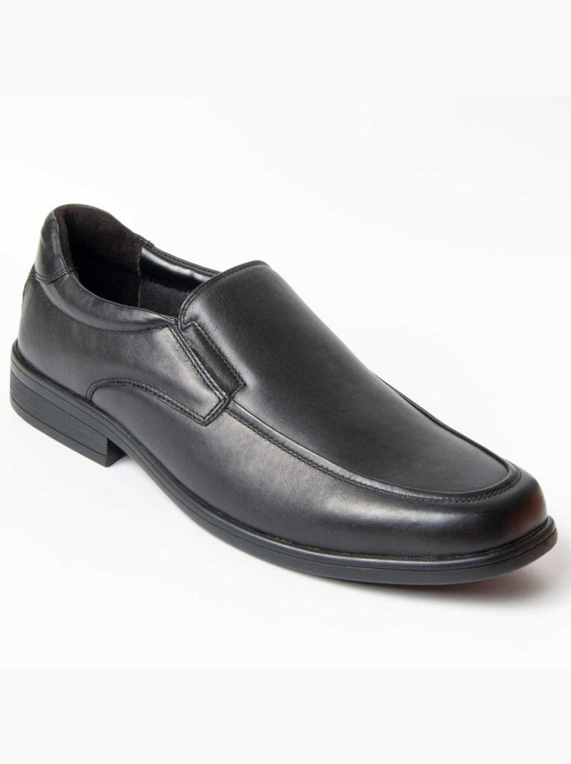Mocassim Couro Natural Purapiel Preto - Kiabi