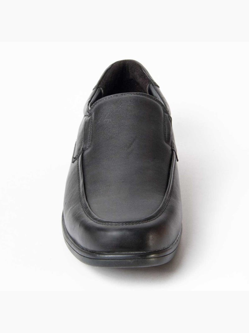 Mocassim Couro Natural Purapiel Preto - Kiabi