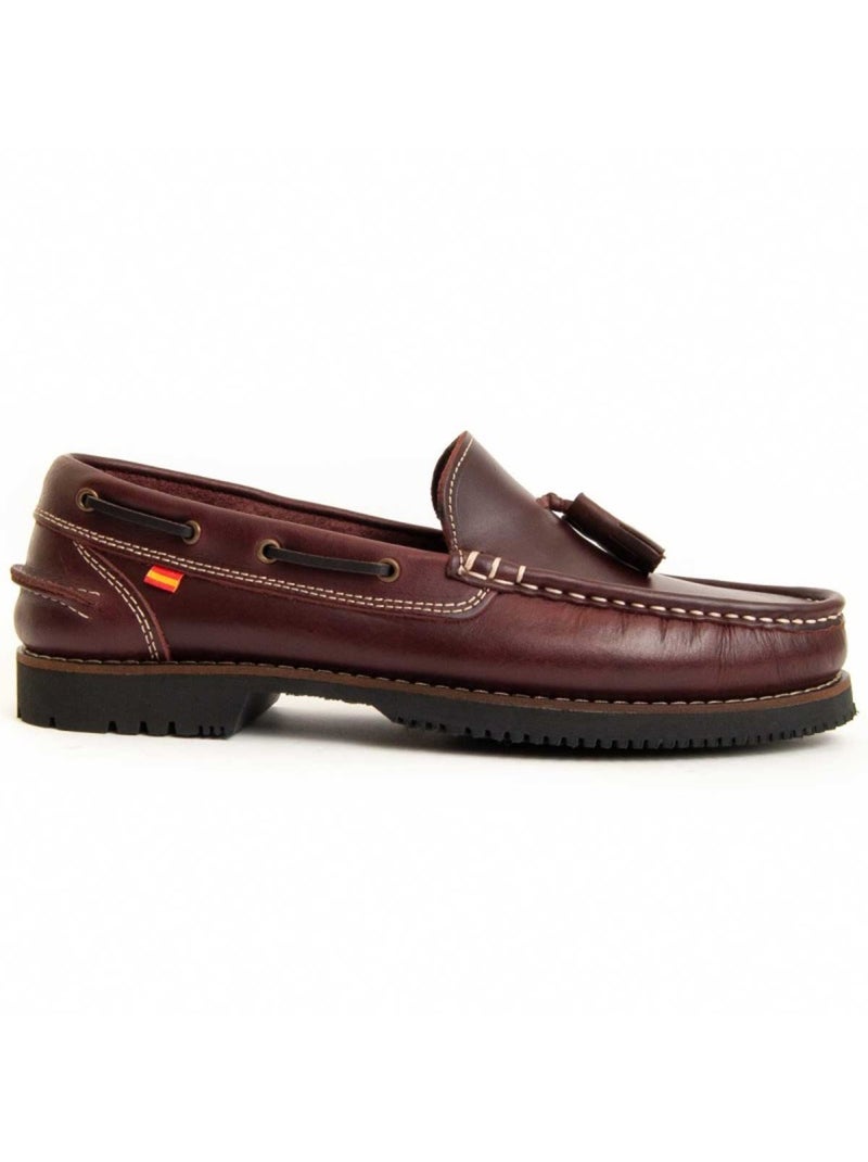 Mocassim Couro Natural Purapiel Vermelho - Kiabi