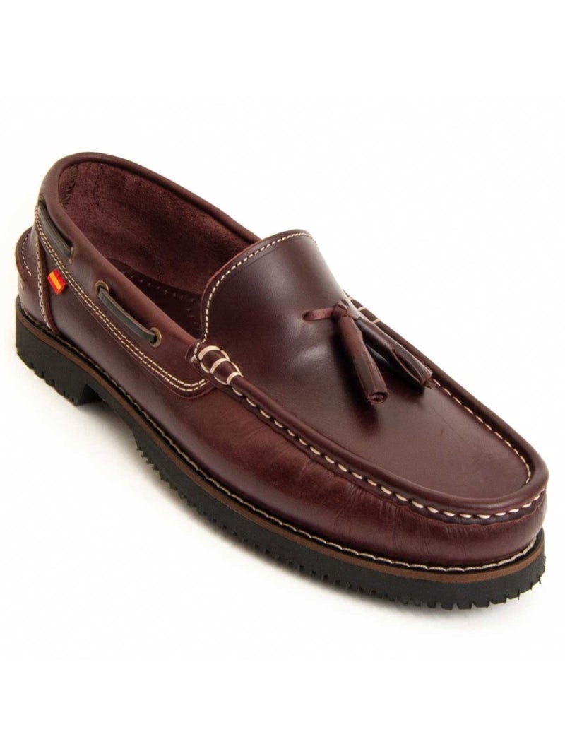 Mocassim Couro Natural Purapiel Vermelho - Kiabi