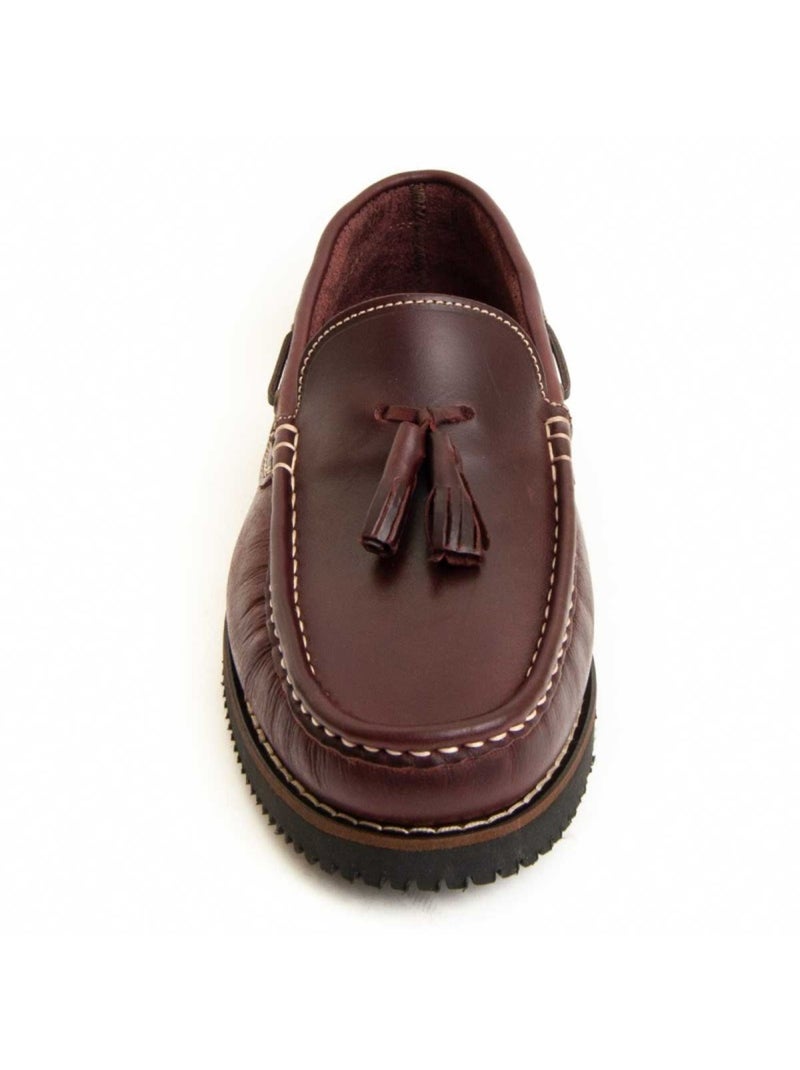 Mocassim Couro Natural Purapiel Vermelho - Kiabi