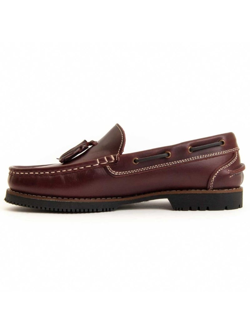 Mocassim Couro Natural Purapiel Vermelho - Kiabi