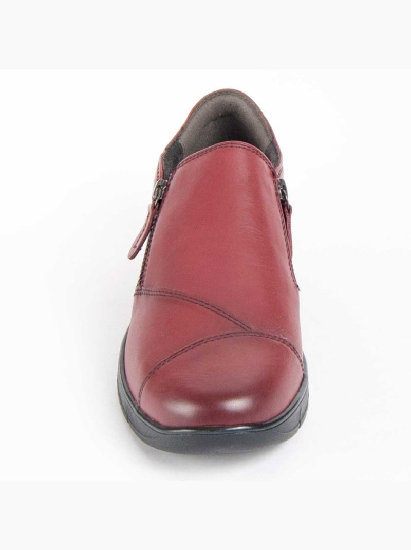 Mocassim Couro Natural Purapiel Vermelho - Kiabi