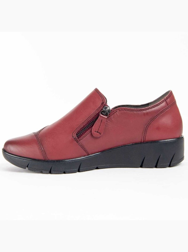 Mocassim Couro Natural Purapiel Vermelho - Kiabi