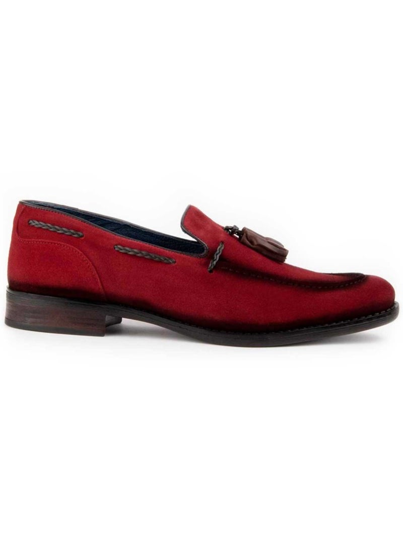 Mocassim Couro Natural Purapiel Vermelho - Kiabi