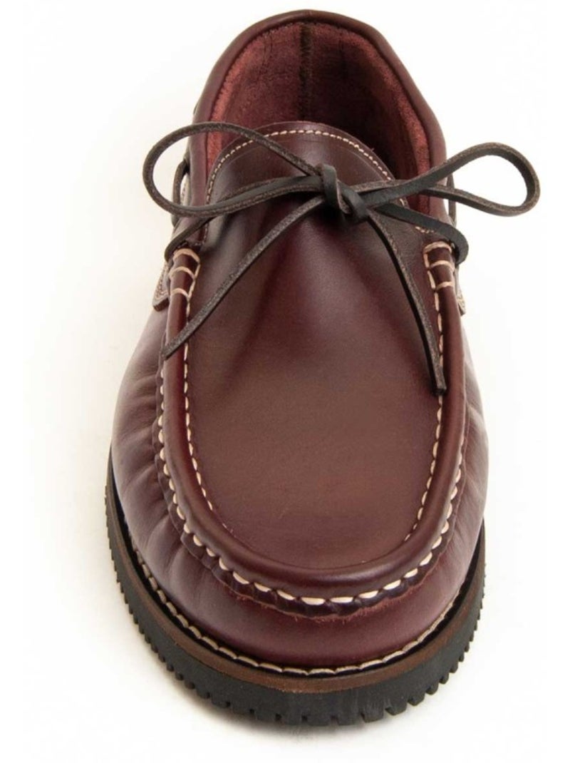 Mocassim Couro Natural Purapiel Vermelho - Kiabi