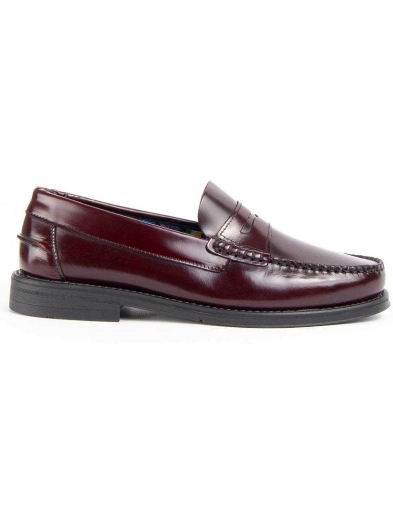 Mocassim Couro Natural Purapiel Vermelho - Kiabi