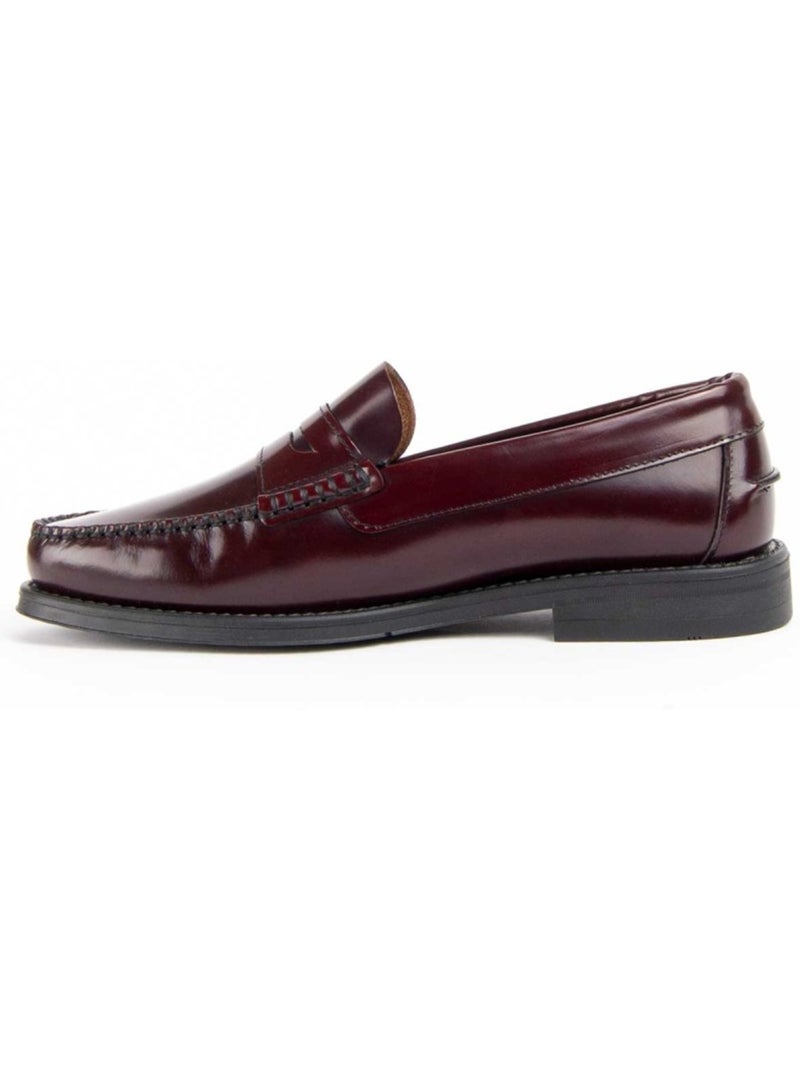 Mocassim Couro Natural Purapiel Vermelho - Kiabi