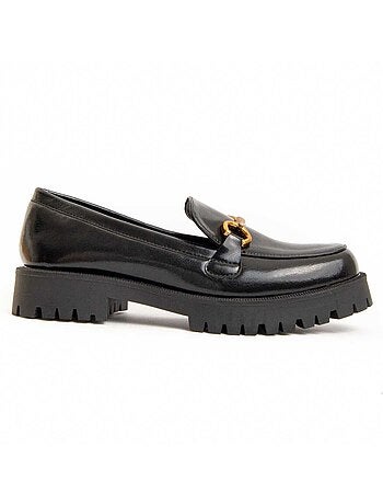 Mocassim De Plataforma Material Sintético E Têxtil Montevita